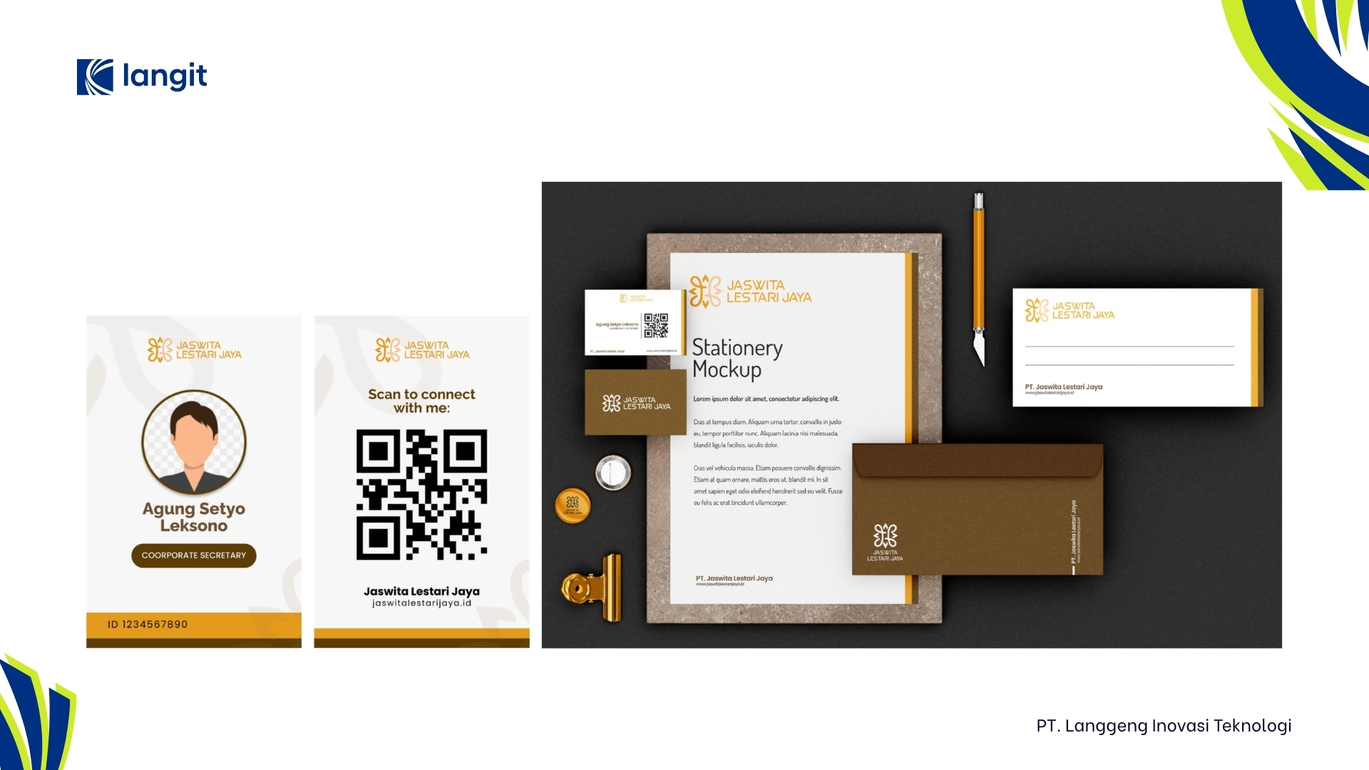 Desain Mockup & ID Card PT Jaswita Lestari Jaya