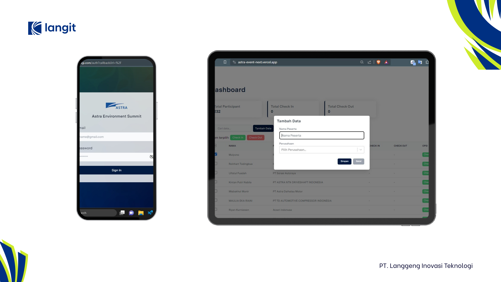 Pembuatan Sistem Absensi Event