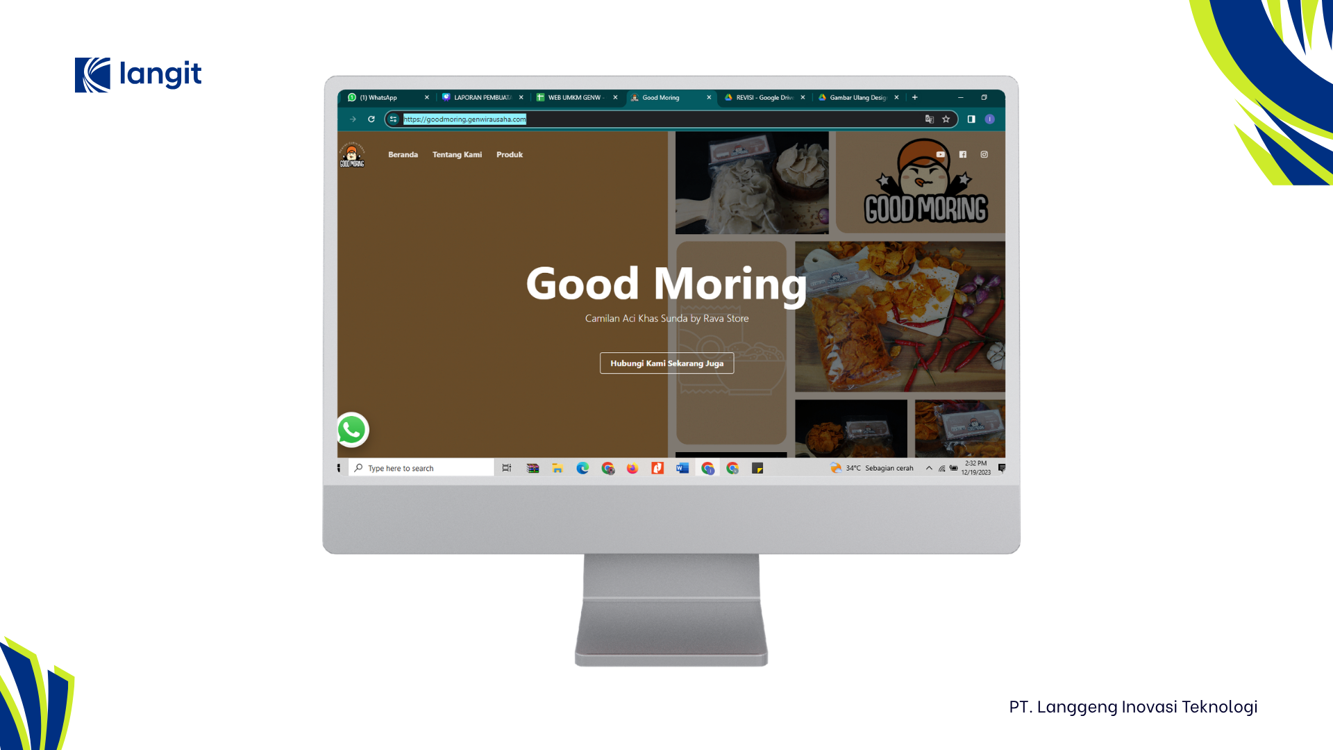 Pembuatan Landing Page UMKM – Program Gen Wirausaha Milenial (Good Moring)