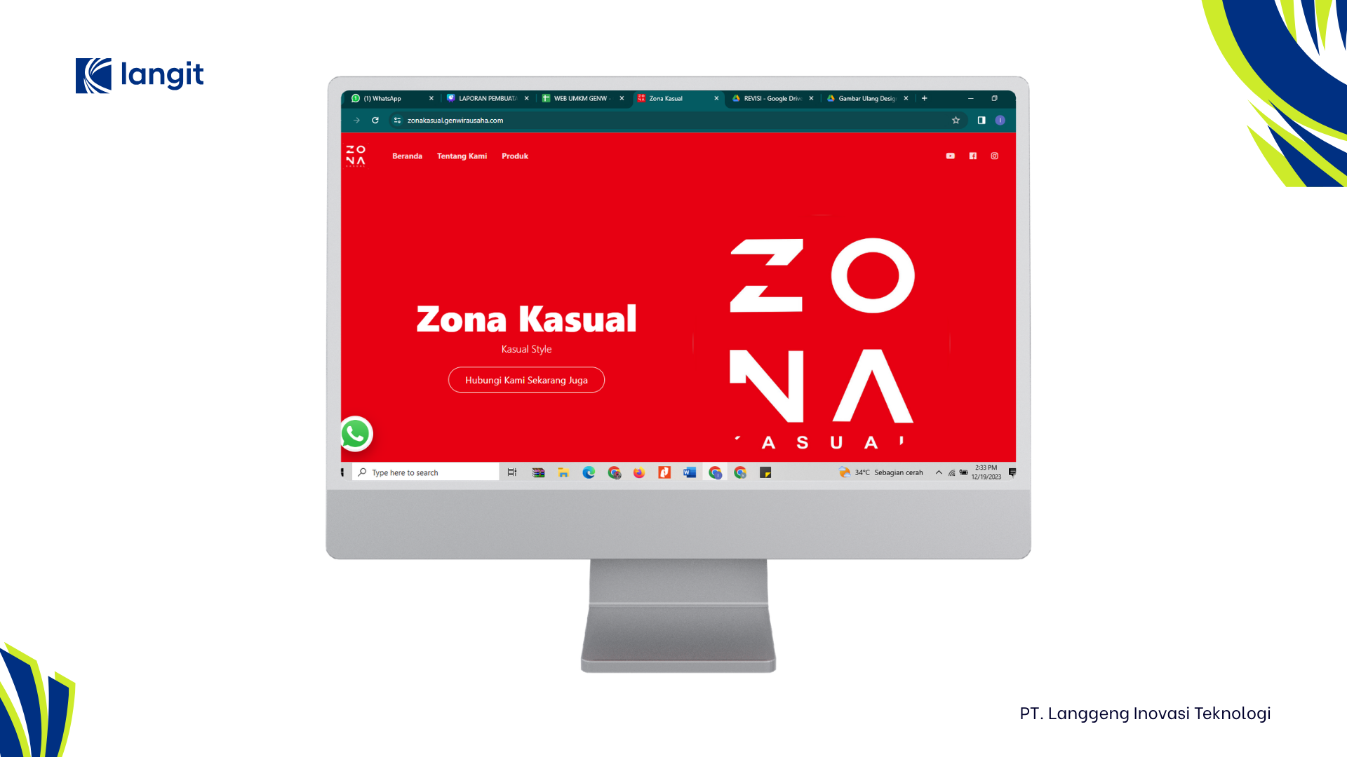 Pembuatan Landing Page UMKM – Program Gen Wirausaha Milenial (Zona Kasual)