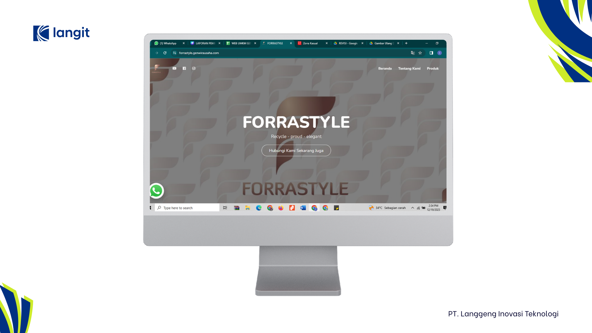 Pembuatan Landing Page UMKM – Program Gen Wirausaha Milenial (FORRASTYLE)